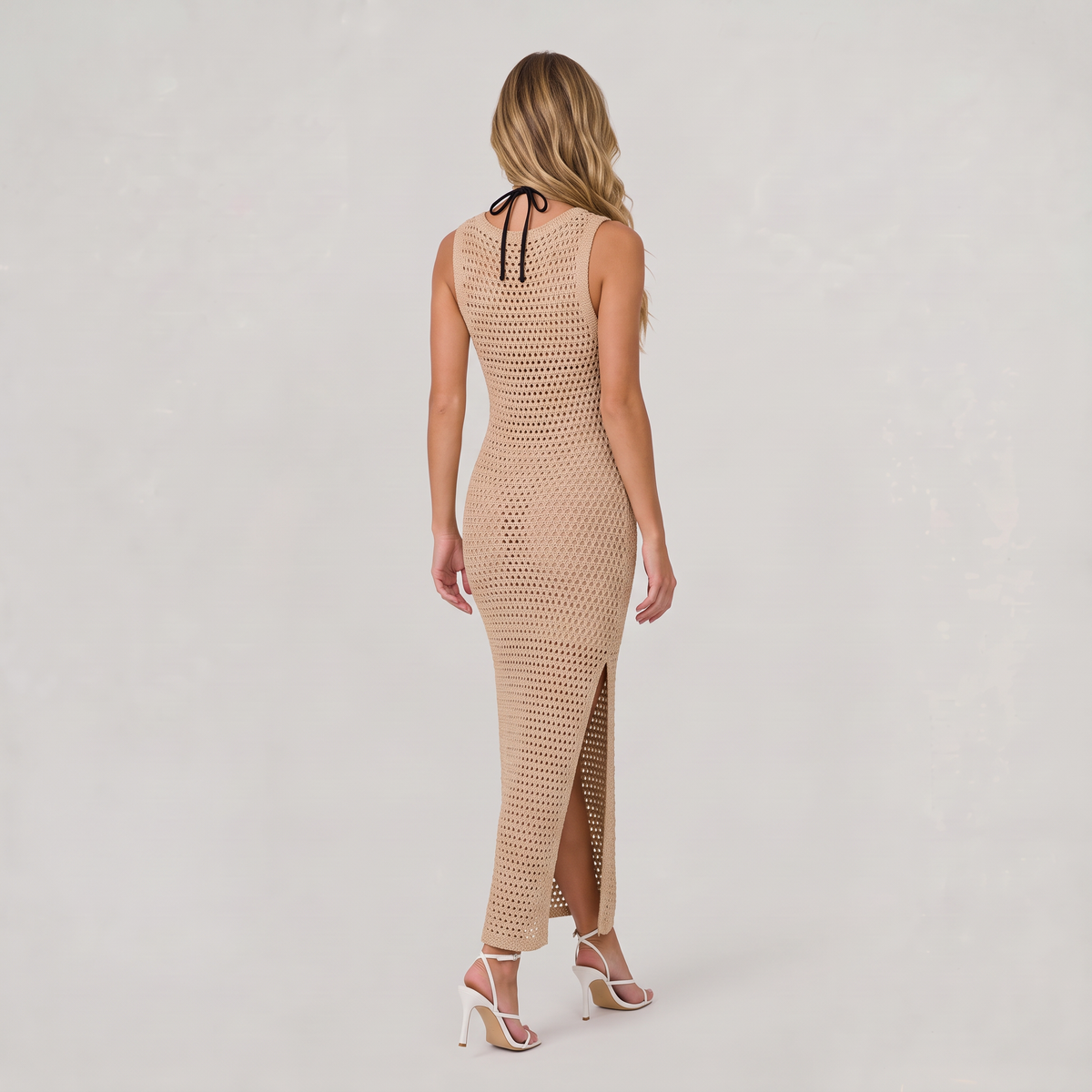 Women’s Crochet Sleeveless Resort Maxi Dress