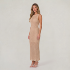 Women’s Crochet Sleeveless Resort Maxi Dress