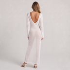 Women’s Crochet V-Neck Resort Maxi Dress