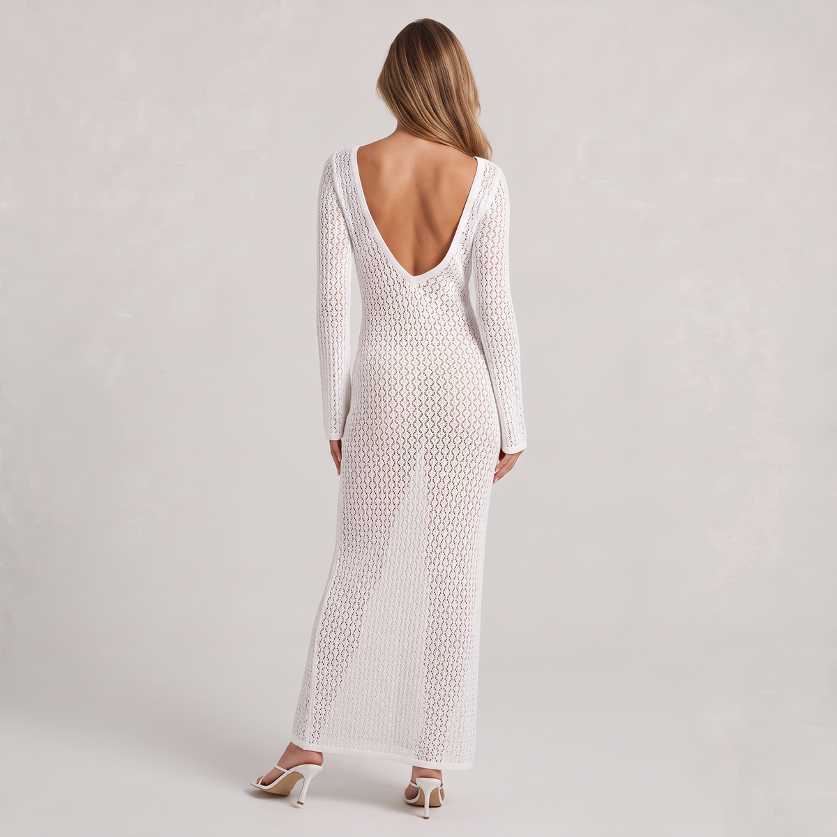 Women’s Crochet V-Neck Resort Maxi Dress