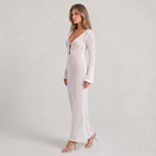 Women’s Crochet V-Neck Resort Maxi Dress