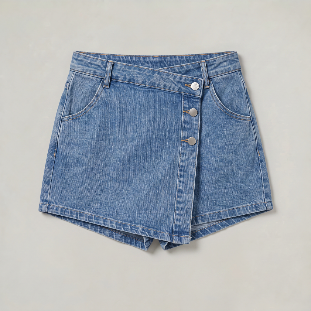 Women’s Denim Asymmetrical Skort