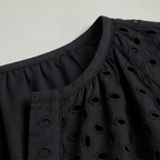 Women’s Eyelet Lace Short Sleeve Mini Dress