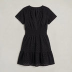 Women’s Eyelet Lace Short Sleeve Mini Dress