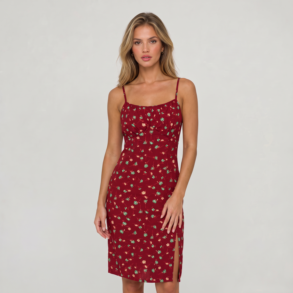 Women’s Floral Print Midi Dress