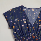 Women’s Floral Print V-Neck Maxi Dress