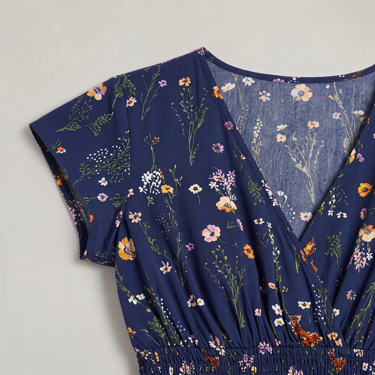 Women’s Floral Print V-Neck Maxi Dress