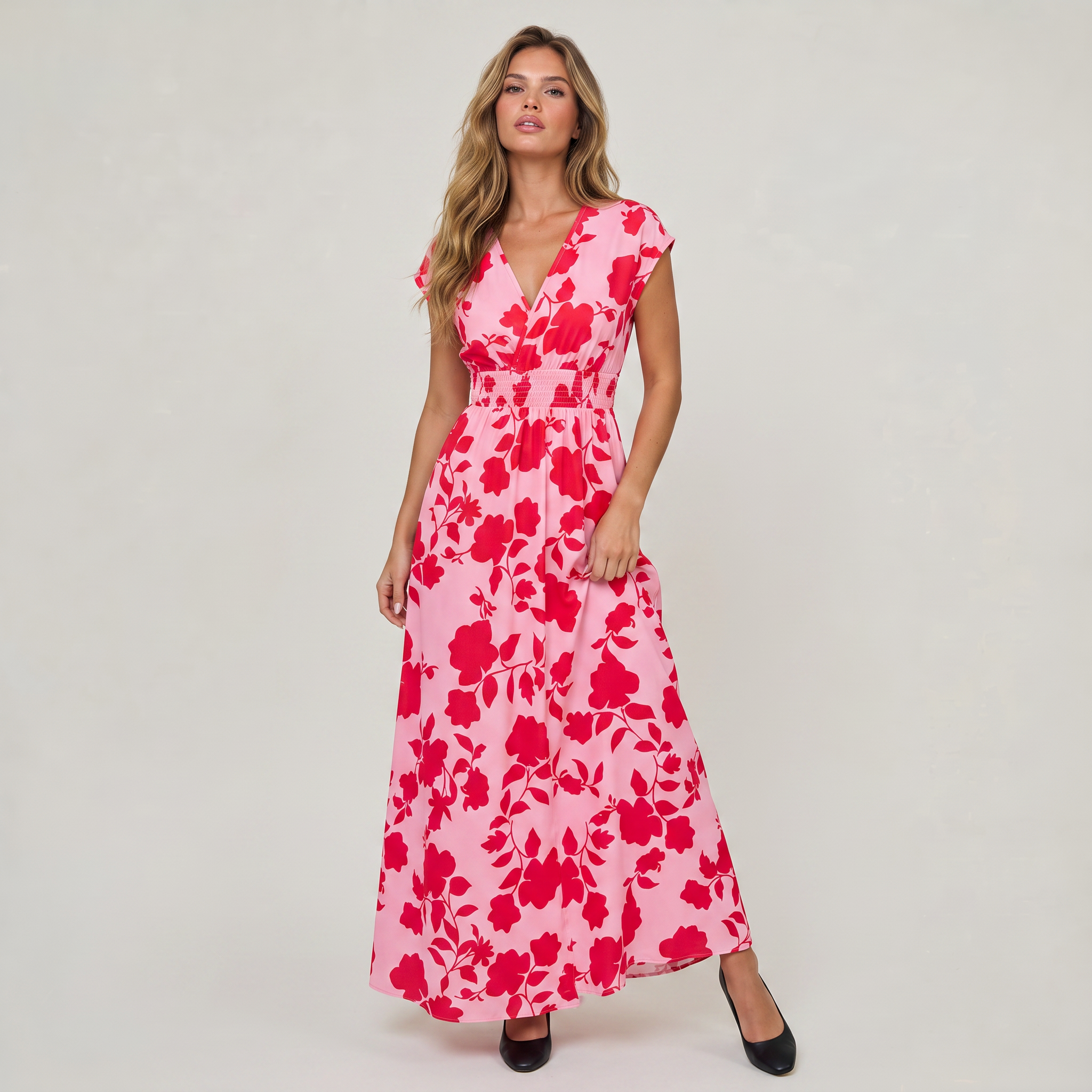 Women’s Floral Wrap Maxi Dress