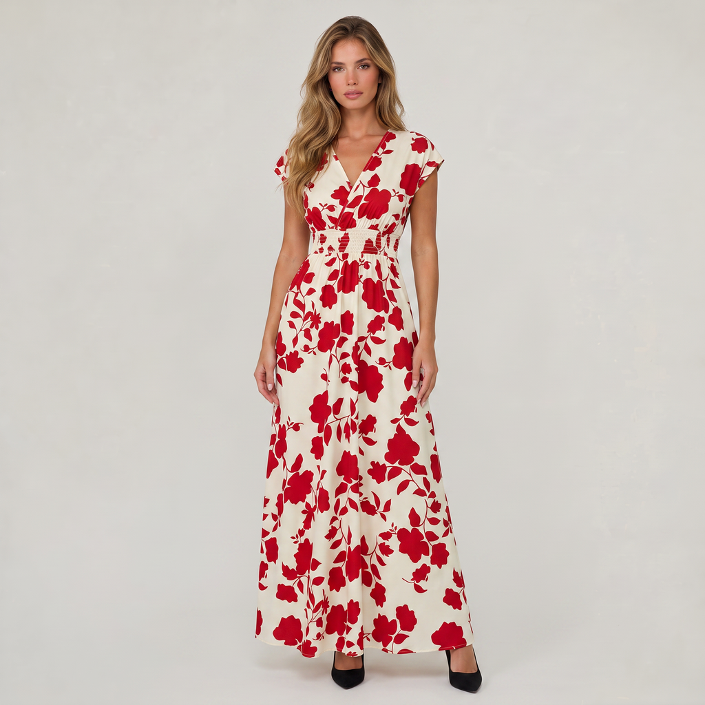 Women’s Floral Wrap Maxi Dress