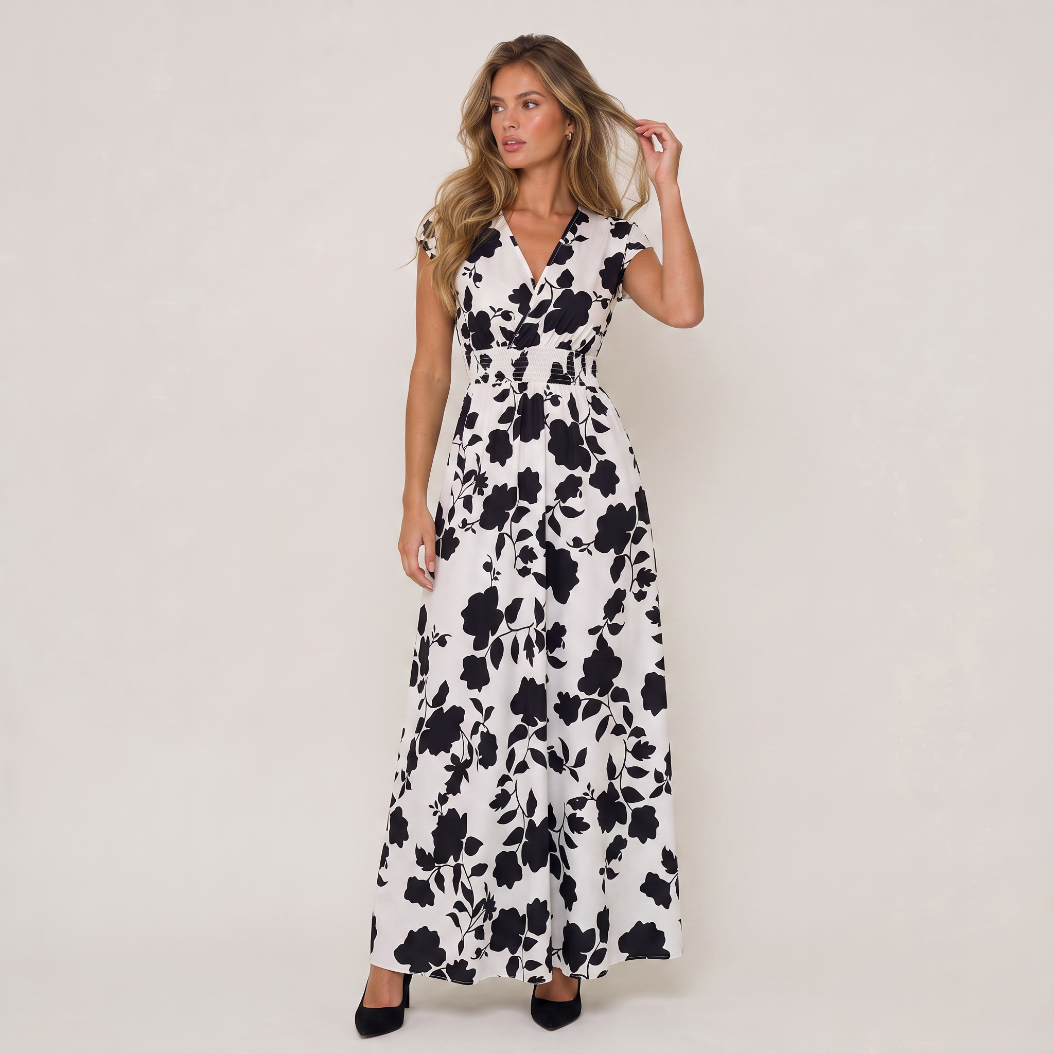 Women’s Floral Wrap Maxi Dress