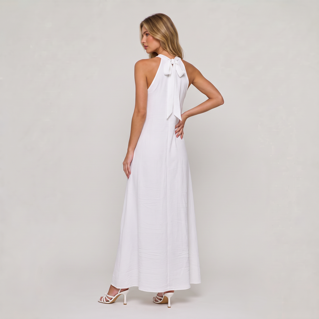 Women’s Flowy Halter Neck Maxi Dress