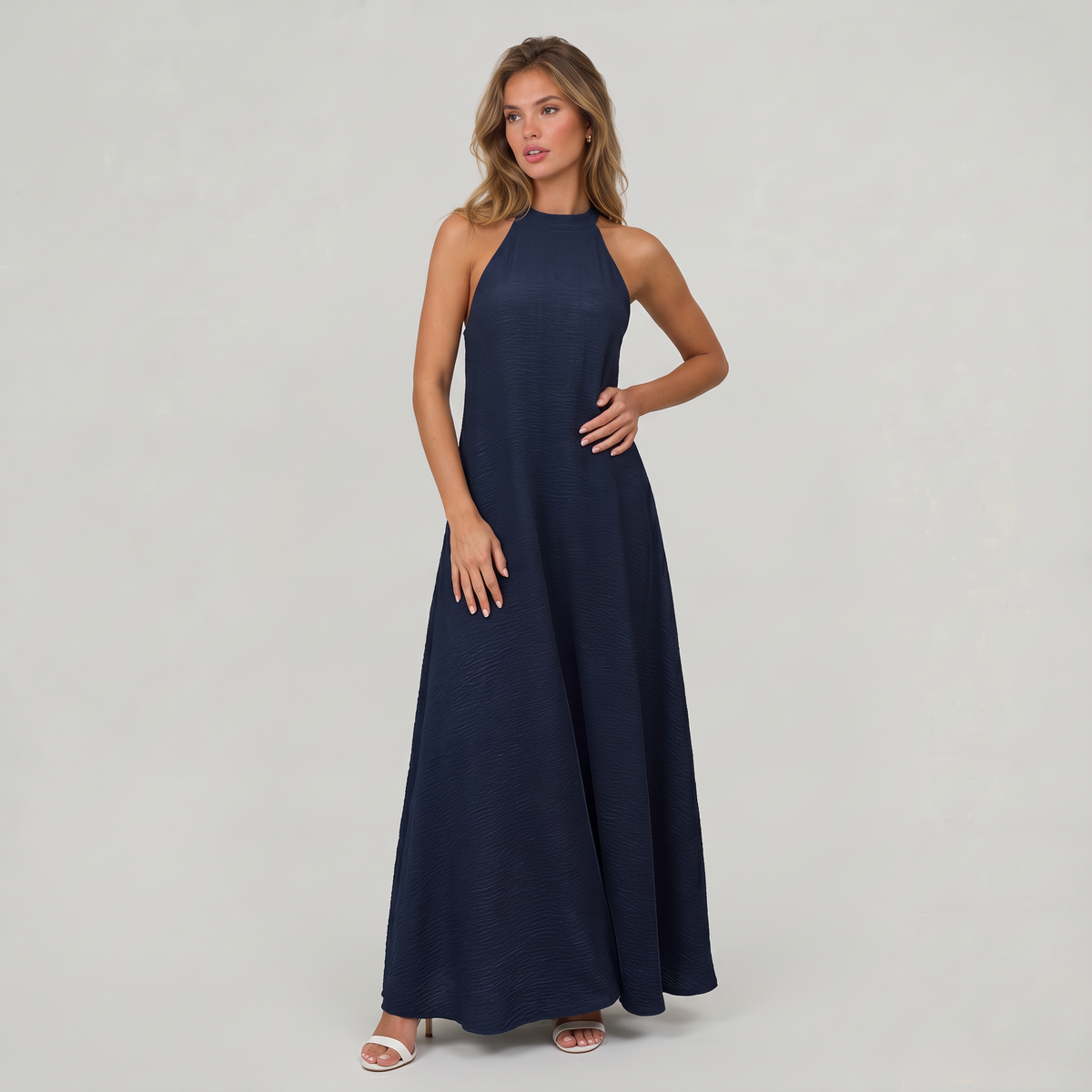 Women’s Flowy Halter Neck Maxi Dress