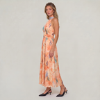 Women’s Halter Floral Print Midi Dress