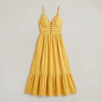 Women’s Halter Neck Ruched Waist Maxi Dress