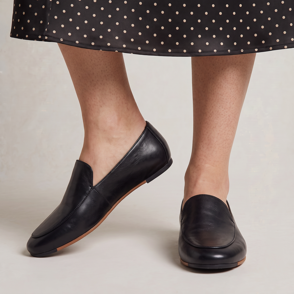Women’s Leather Loafers Minimalist Slip-On Flats