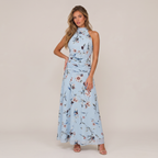 Women’s Maxi Dress Floral Halter Neck Race Day