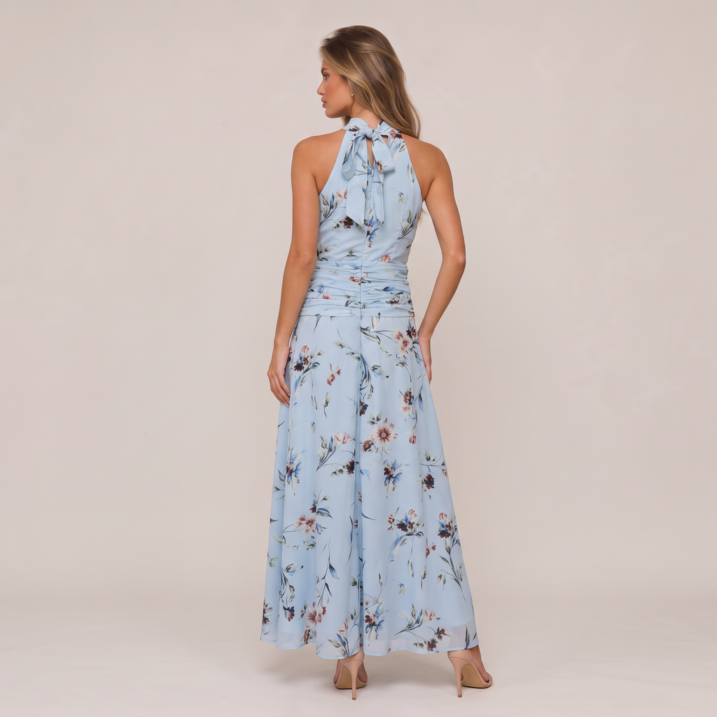 Women’s Maxi Dress Floral Halter Neck Race Day