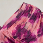 Women’s Floral Off-Shoulder Ruched Midi Dress