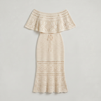 Women’s Off-Shoulder Crochet Resort Maxi Dress
