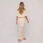 Women’s Off-Shoulder Crochet Resort Maxi Dress