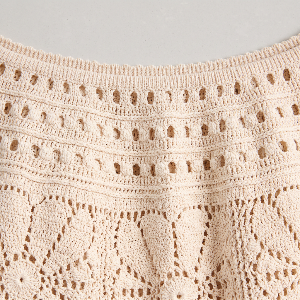 Women’s Off-Shoulder Crochet Resort Maxi Dress