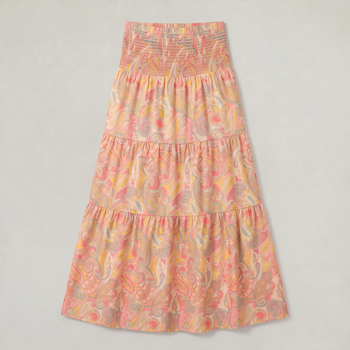 Women’s Paisley Tiered Maxi Skirt