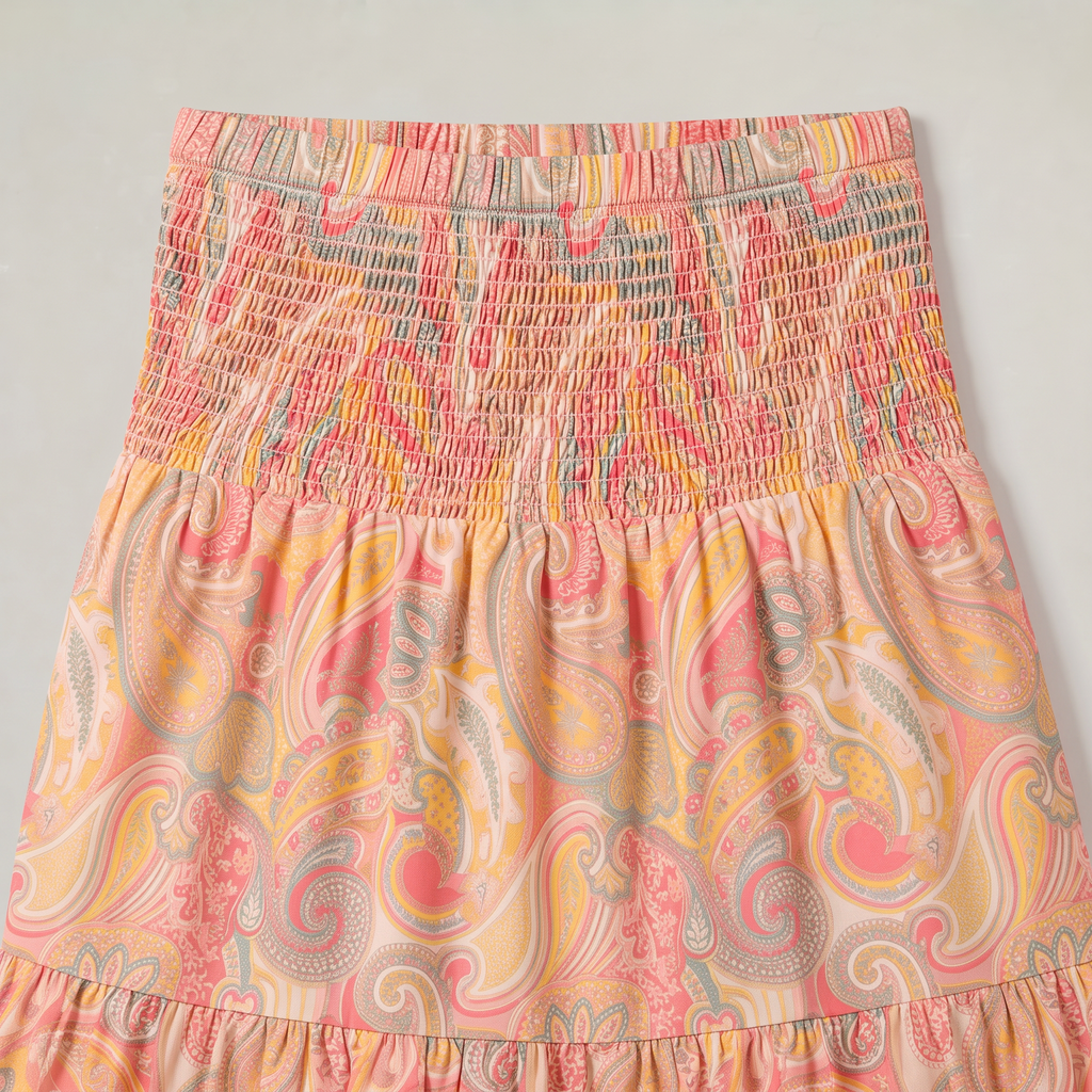 Women’s Paisley Tiered Maxi Skirt