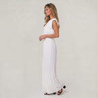 Women’s Pleated Sleeveless Wide Leg Jumpsuit