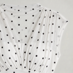 Women’s Polka Dot Ruched High Neck Maxi Dress
