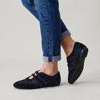 Women’s Red Ballet Flats Double Strap Sneakerina