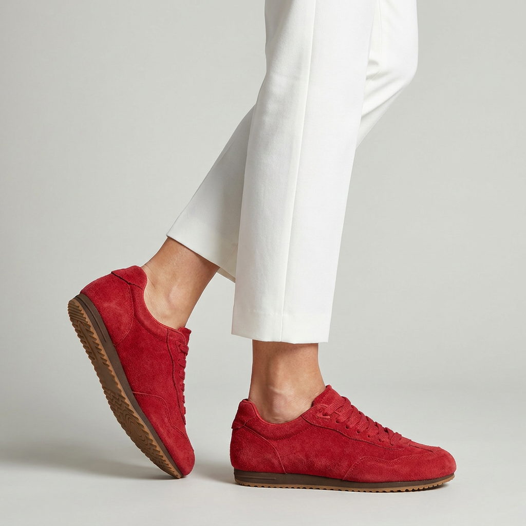 Women's Retro Suede Look Trainers