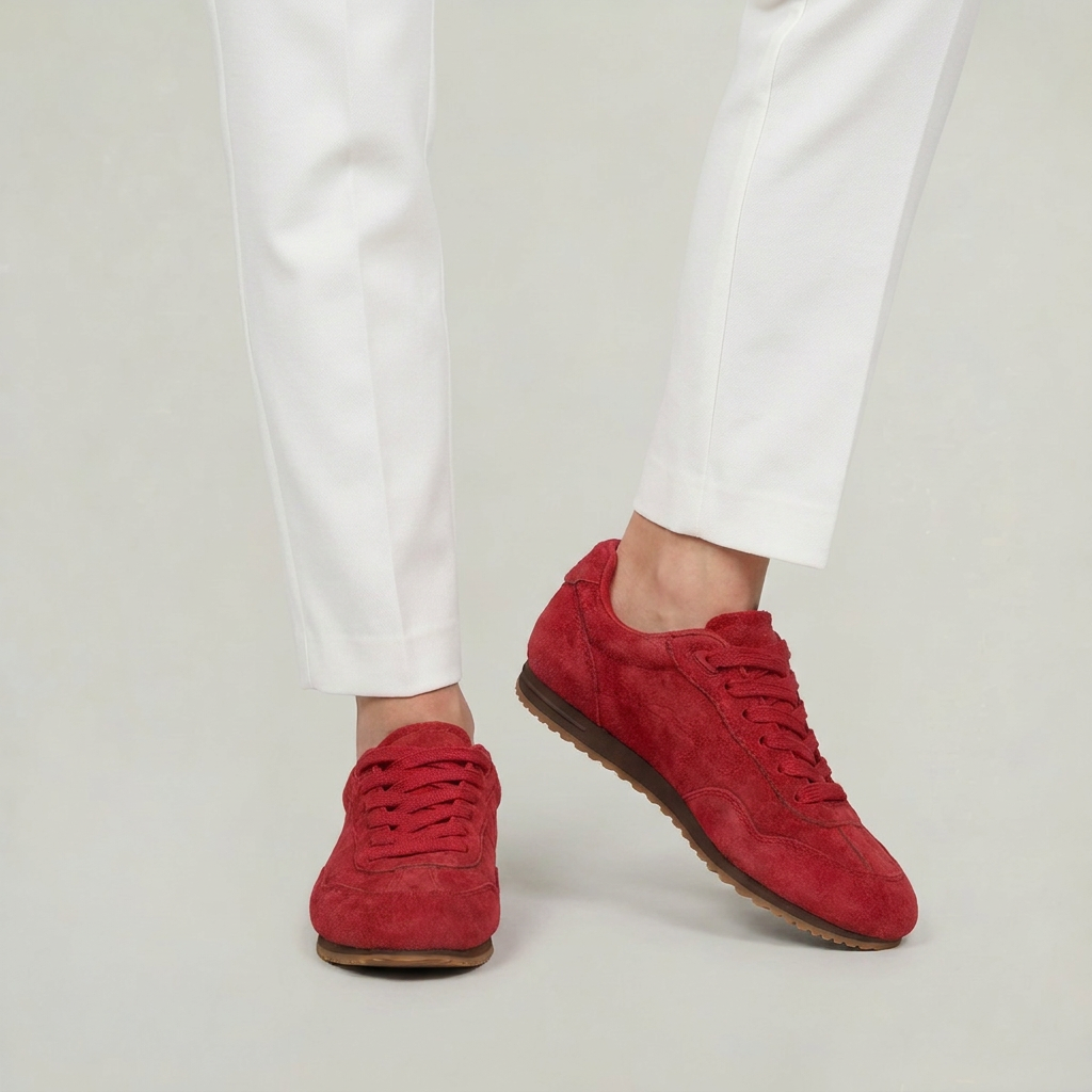 Women's Retro Suede Look Trainers