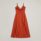 Women’s Ruffle Side Split Maxi Dress