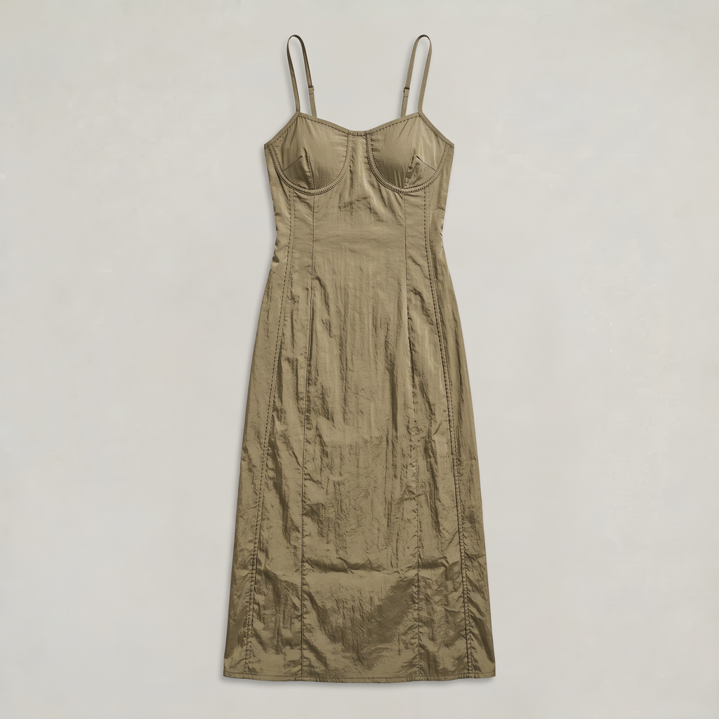 Women’s Sleeveless Corset Bodice Maxi Dress