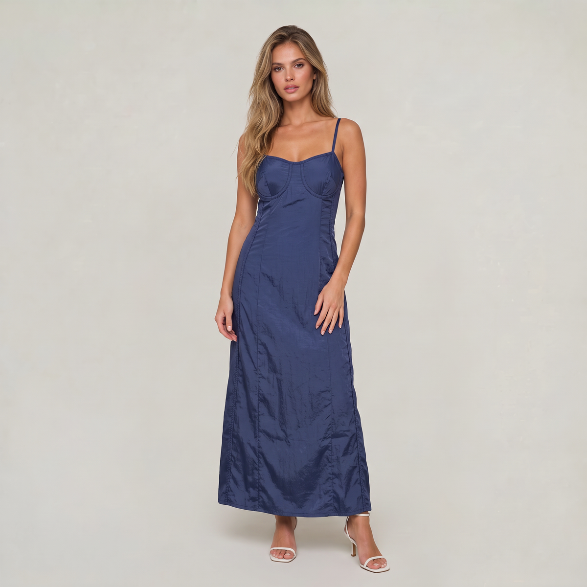 Women’s Sleeveless Corset Bodice Maxi Dress