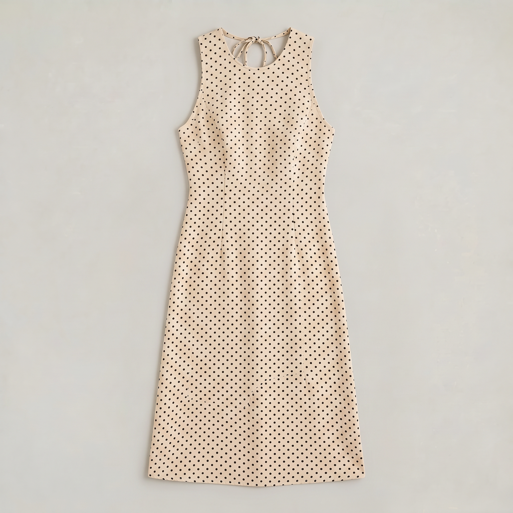 Women’s Sleeveless Polka Dot Maxi Dress