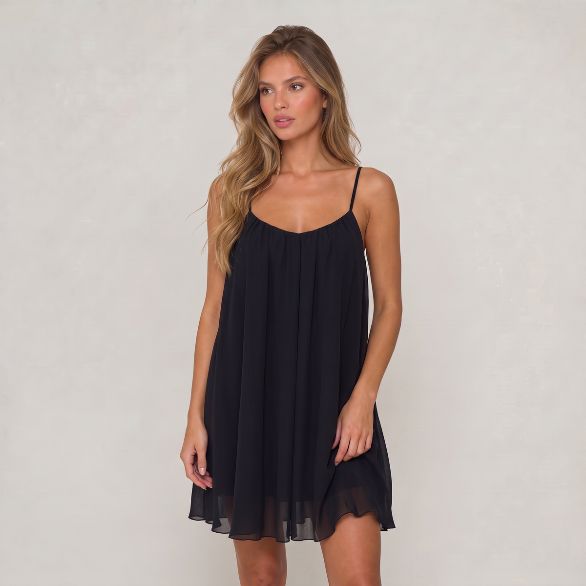 Women’s Spaghetti Strap Flowy Mini Dress
