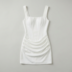 Women's Square Neck Corset Mini Dress