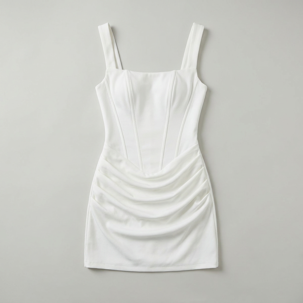 Women's Square Neck Corset Mini Dress