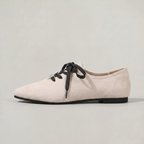Women’s Suede Look Ballet Flats Lace-Up Gymerina Style