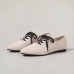 Women’s Suede Look Ballet Flats Lace-Up Gymerina Style