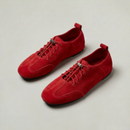 Women's Suede Look Lace-Up Ballet Flats