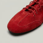 Women's Suede Look Lace-Up Ballet Flats