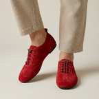 Women's Suede Look Lace-Up Ballet Flats