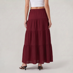 Women’s Tiered Drawstring Maxi Skirt