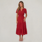 Women’s Tiered Smocked Waist Midi Dress
