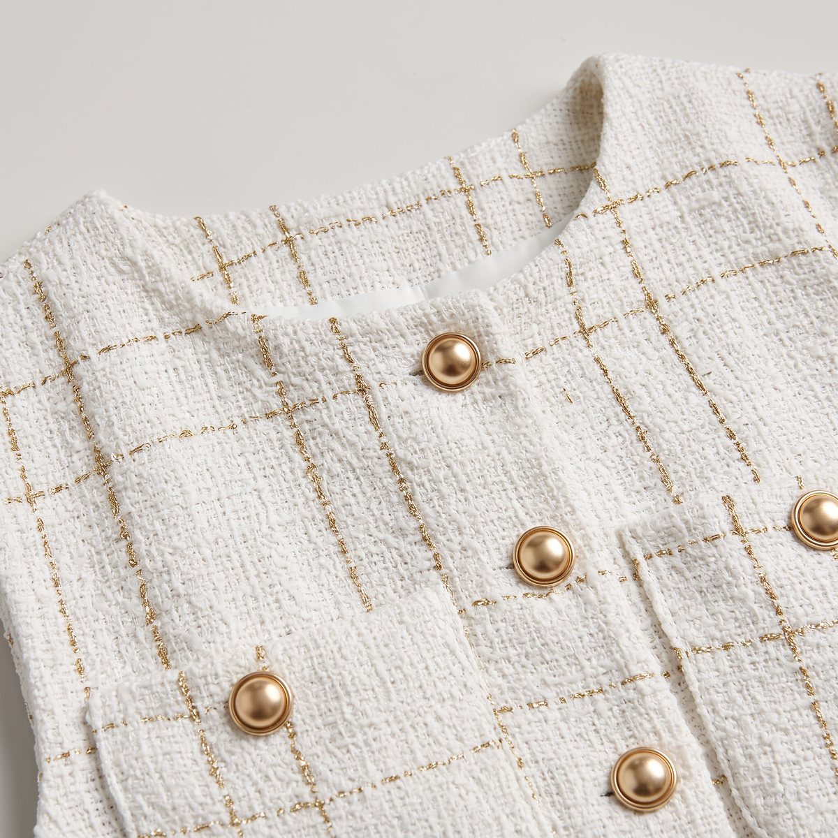 Women’s Tweed Button Front Mini Dress
