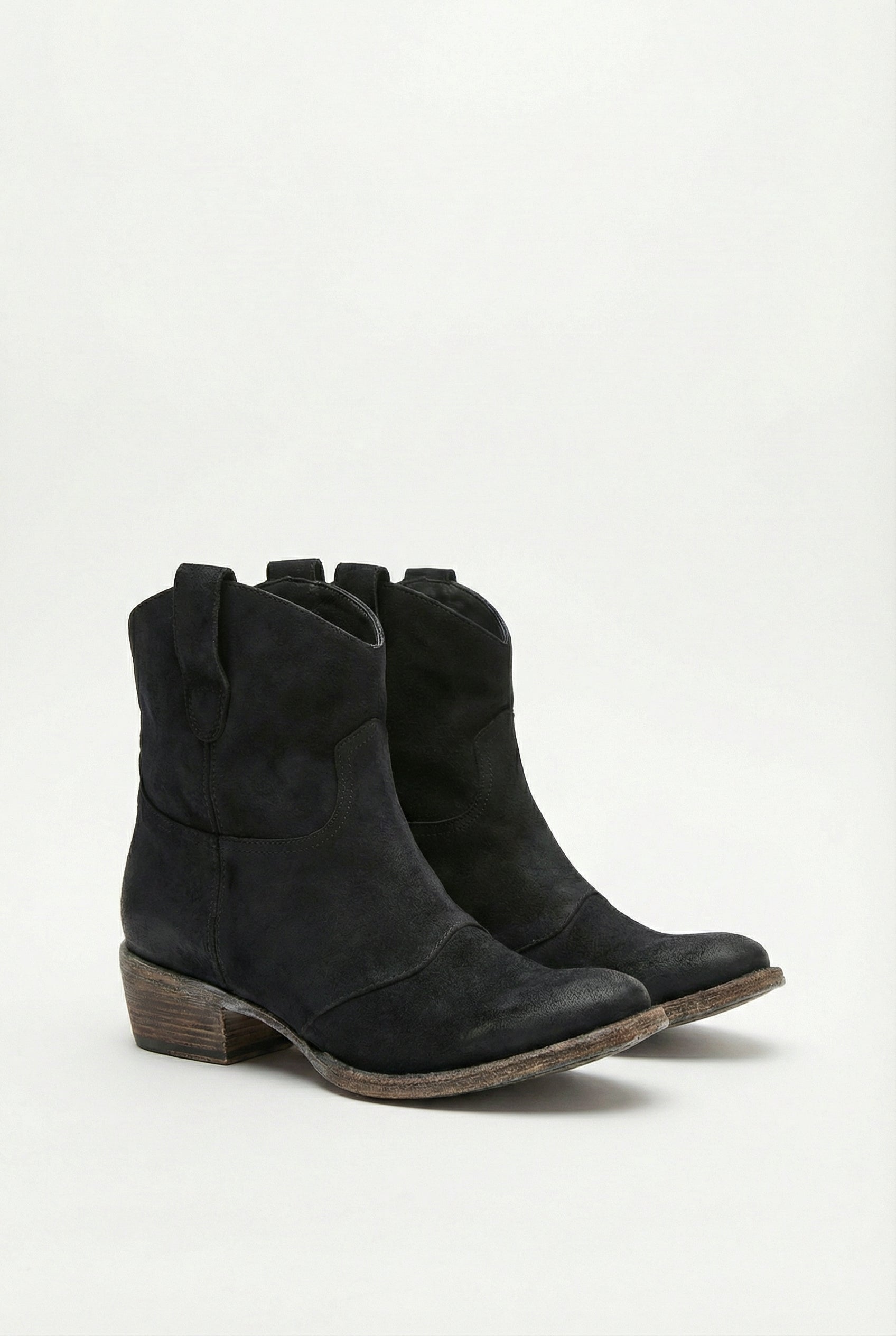 Women Suede Western Ankle Boots