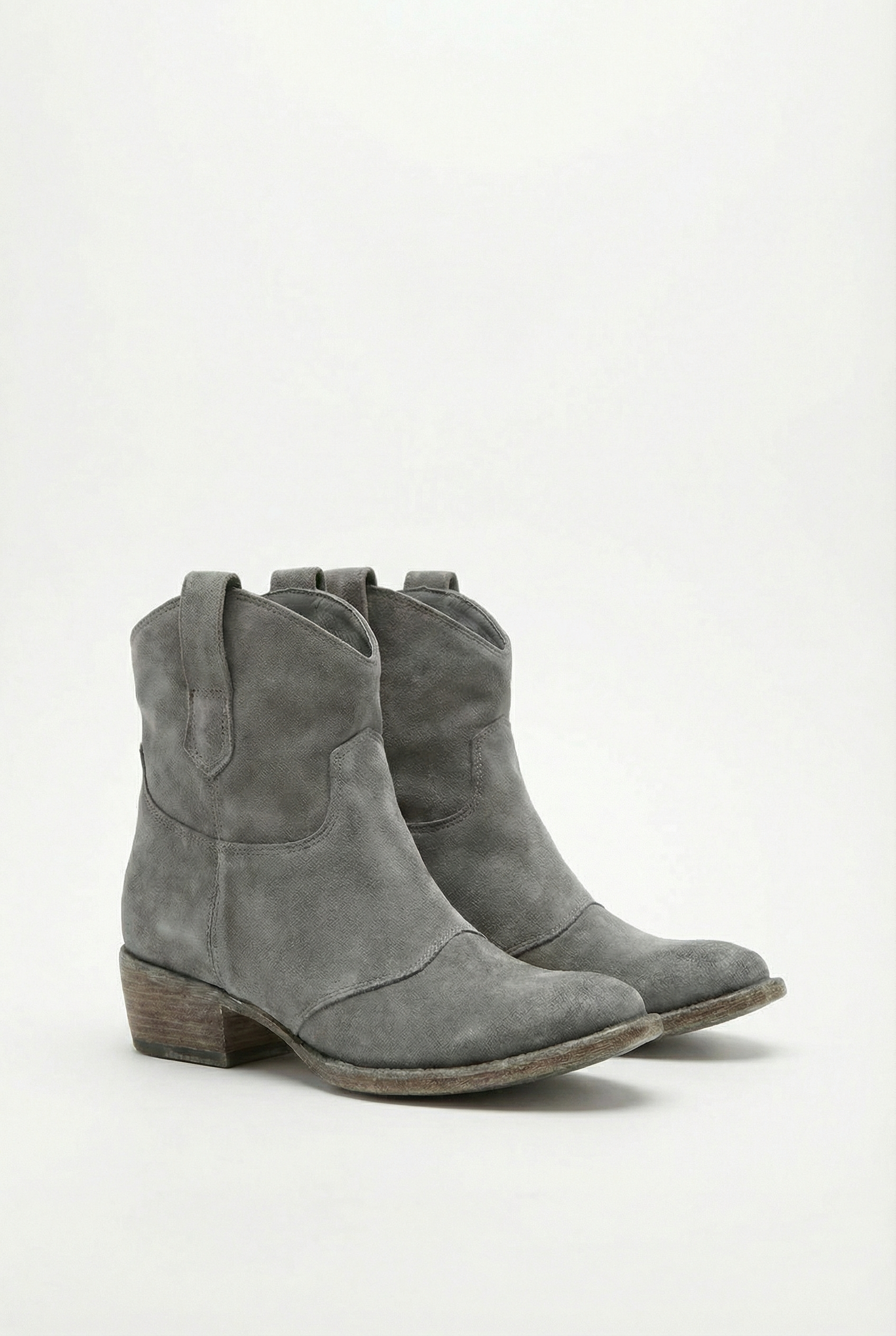 Women Suede Western Ankle Boots