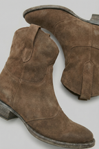 Women Suede Western Ankle Boots